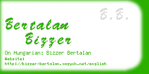bertalan bizzer business card